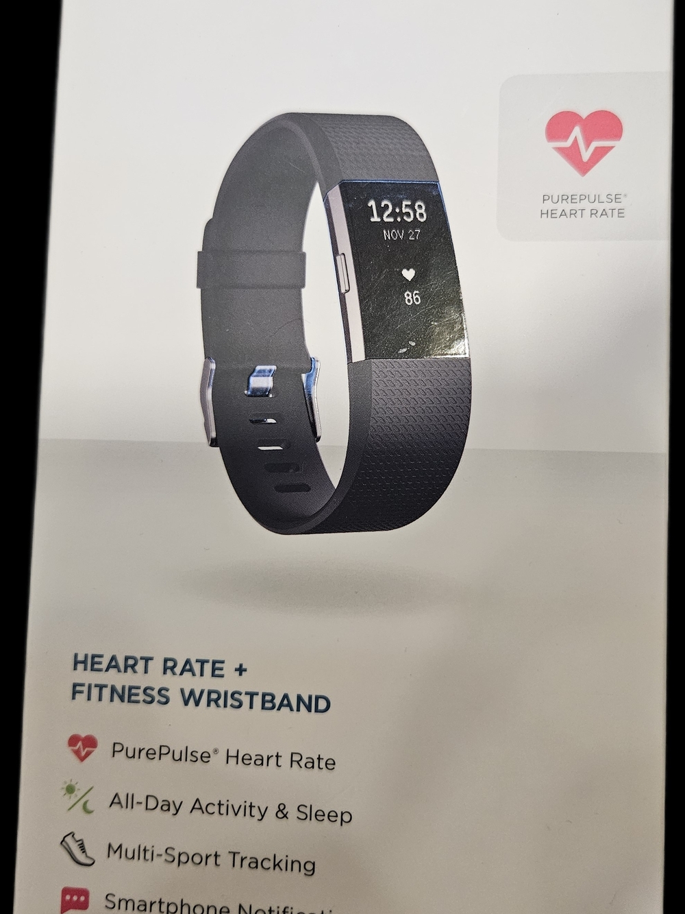 fitbit Heart Rate + Fitness Wristband - Black